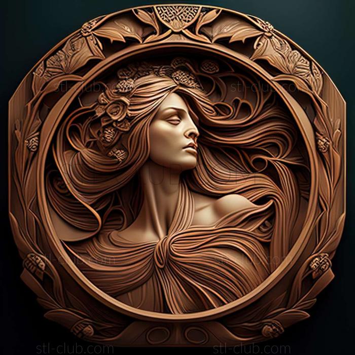 3D model style mucha (STL)